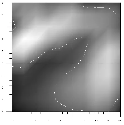 Fig. 16 An example map generated by the original SOM algorithm.