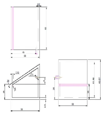 Fig : layout of single slope solar still with 23o inclination 