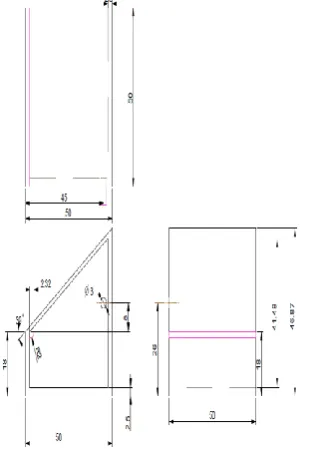 Fig : layout of single slope solar still with 30 o inclination 