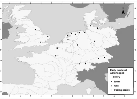 Figure 7 The early medieval distribution of celery (waterlogged records only). 