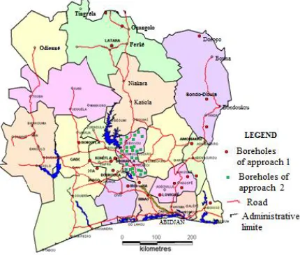 Figure 2 - Prospecting direction parallel to the watercourse or trough (Approach 1) 