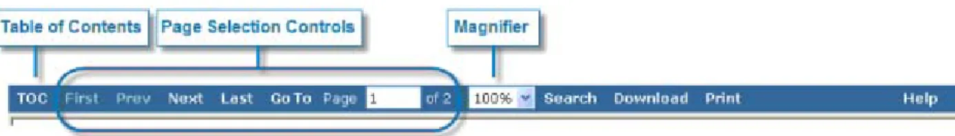 Figure 3:  Information Console Toolbar 