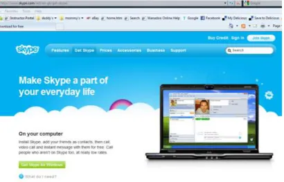 Figure 3.6 Skype download page www.skype.com 