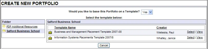 Figure 1 shows the two versions of the template created for the students, slight variations were necessary because of the different assessment of placements for the two programmes of study