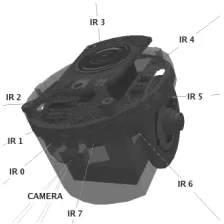 Figure 1: A simulated e-puck robot.  