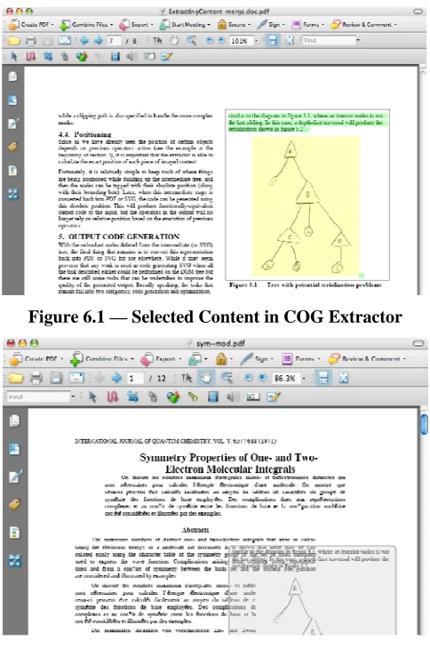 Figure 6.1 — Selected Content in COG Extractor 