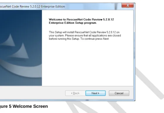 Figure 5 Welcome Screen 