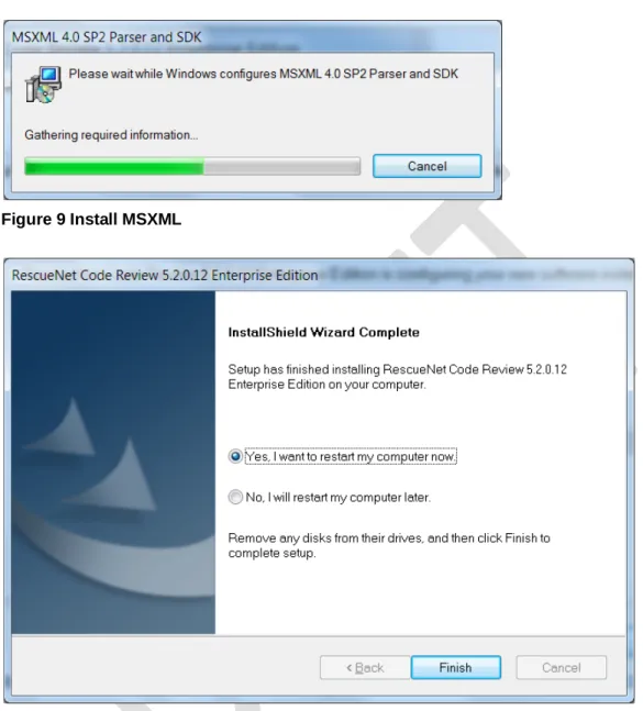 Figure 9 Install MSXML 