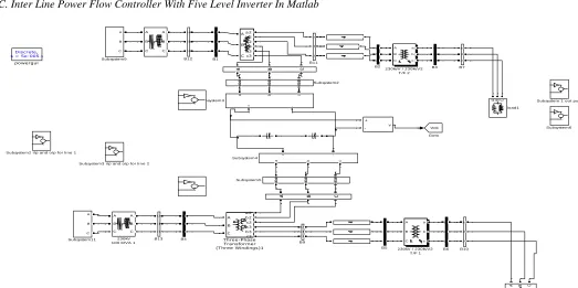 Fig 11. Single line diagram for inter line power flow controller 