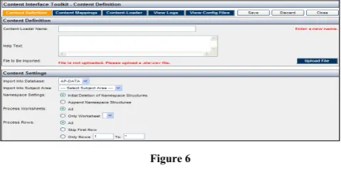 Figure 3 Area drop-down lists, select the database and subject area 