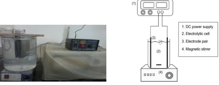 Figure 3. 2. Set up of Electro-coagulation system for fluoride removal. 