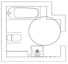 Figure 1 Current layout for the disabled bathroom 
