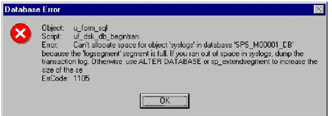 Figure 1: Error 1105  