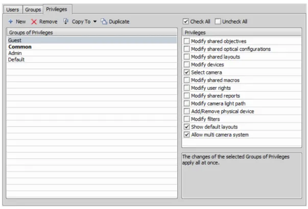 Figure 2.14. Privileges tab