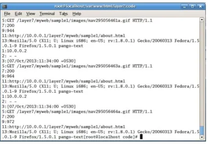 Fig 1. Access log parsing screenshot 