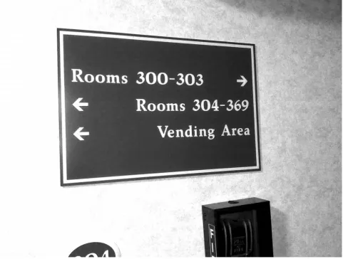 Fig 7: Wayfinding sign in a hotel