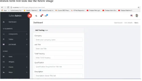 Fig 4.: Admin Panel  