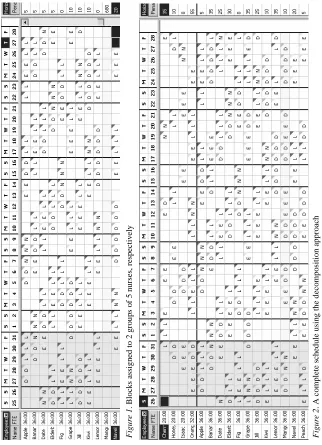 Figure 2 . A complete schedule using the decomposition approach 