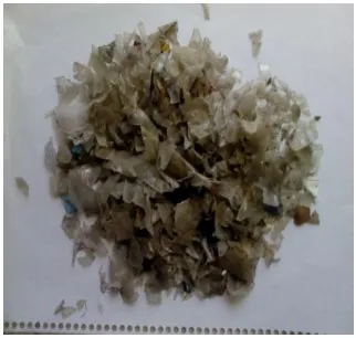 Figure 4. Waste Plastic Bottle Strips /Chips. 