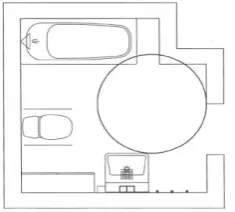 Figure 2- Possible setting for the bathroom‟s elements 