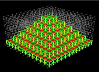 Fig 1: Base Model (Frame-1)  showing 3-D view 