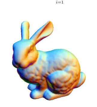 Figure 1. Bunny model, with parameters lmax = 30, μ = 0.01,μ1 = 1.0, ϵ = 0.0005 and κ = 0.0.