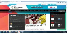 Figure 1: Home page of Our Meta search engine showing results for “Cricket world cup” input