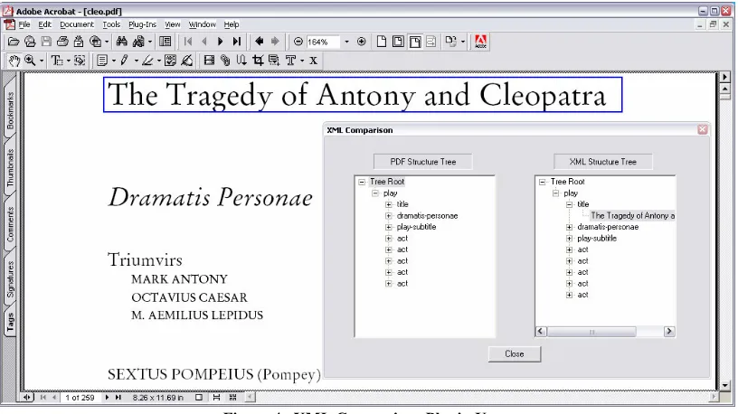 Figure 4.  XML Comparison Plugin Usage 