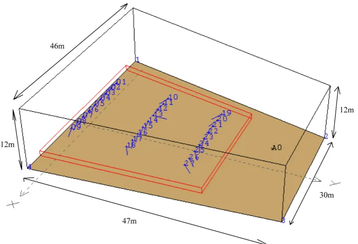 Figure 4-4. View from CATT acoustic showing one of the randomly generated  room 