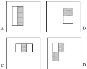 Figure 4. Haar-like rectangle features have shown as above. The sums of the pixels which lie 