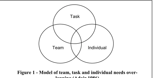 Figure 1 - Model of team, task and individual needs over-
