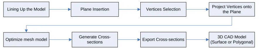 Figure 4: Point Cloud Data editing and CAD extraction process 