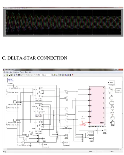 Fig. xxxix Simulation circuit for delta-star connection  