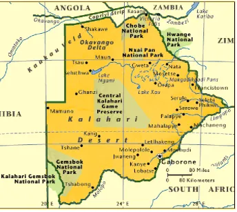 Figure 1.1: Map of Botswana 