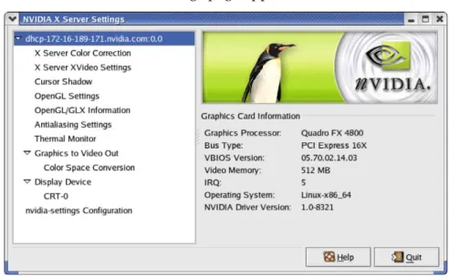 Figure 0.3 NVIDIA X Server Settings Page