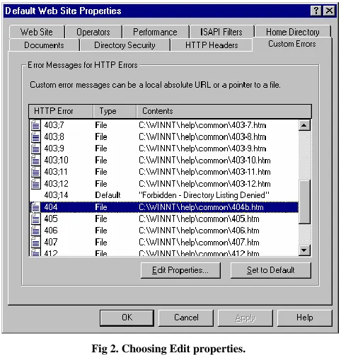 Fig 2. Choosing Edit properties. 