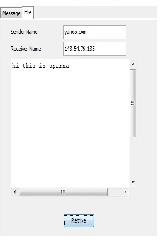 Fig 4.5: Receiver receiving the message 