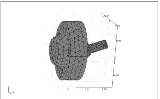 Figure  20:    Example  mesh  of  approximated  circumaural headphone coupling cavity 