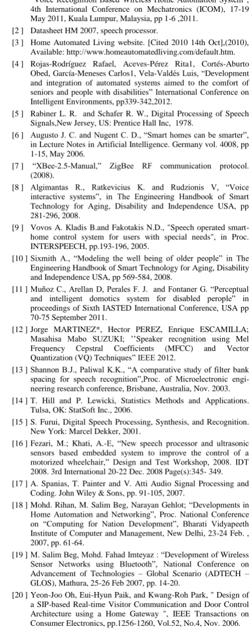 Figure 10: Result of speaker identification using speech processor HM2007. 