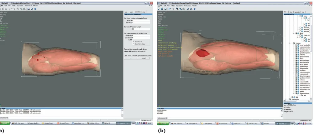 Figure 4. (a) Prototypehaptic desktop device.(b) Haptic renderinglibrary architectureand interaction amongthe library modules.