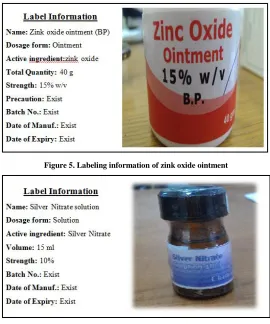 Figure 5. Labeling information of zink oxide ointment 