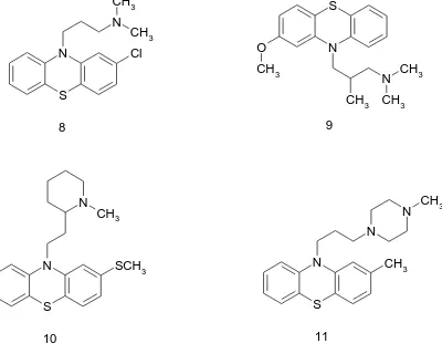 Figure 3. Linear phenothiazines structure of types 8-11 