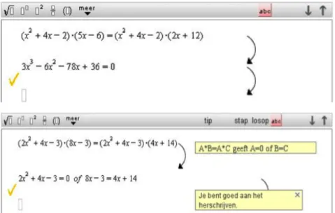 Figure 4. Paula’s digital work. Above: crisis item left. Below: post-crisis item  Finally, in the pen-and-paper post-test Paula shows a significant increase in the total  score (70 out of 100, an increase of 56) and symbol sense behaviour (+1, an increase 