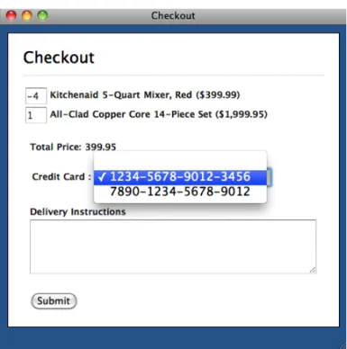 Figure 1. Running example of a shopping application.