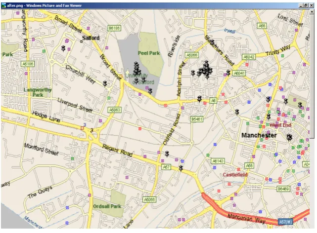 Figure 4: The map of user’s route before data mining. 