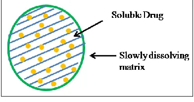 Figure 8: Matrix dissolution controlled drug release system 