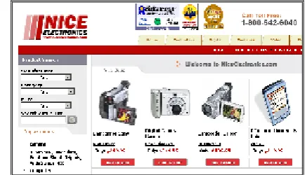 Figure 1: An example of eCommerce storefront with several third party seals implemented on the web sites