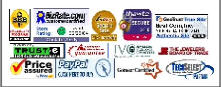 Figure 2:  Example of several seals that available in the eCommerec web site used in this research