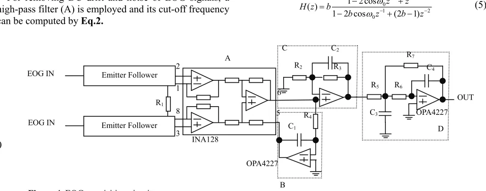 Figure 4. EOG acquisition circuit. 