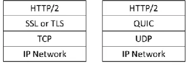 Figure 10: HTTP/2 alternative protocol stacks 